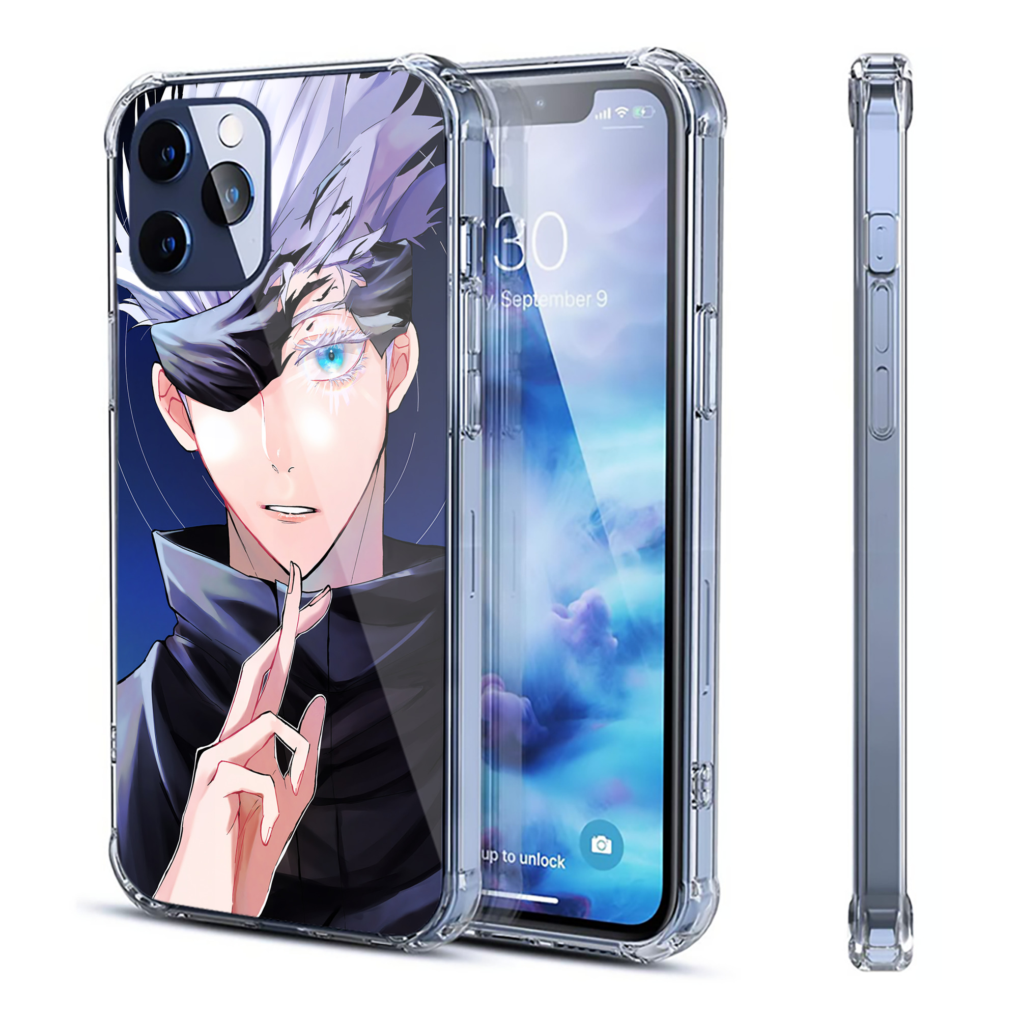 （画像用） 呪術廻戦 Jujutsu Kaisen 【iPhone 12シリーズ対応】透明スマホケース（クリアソフトケース）